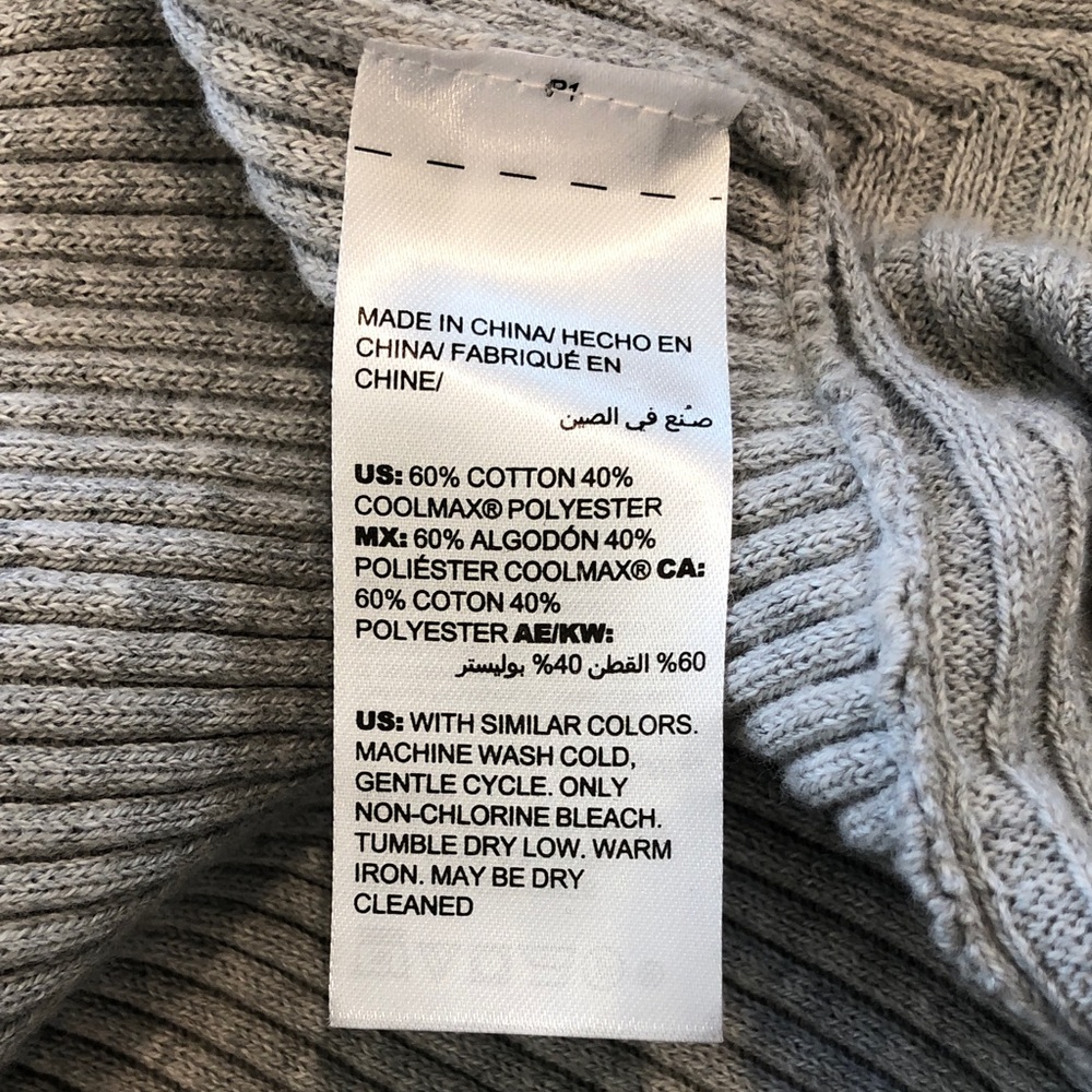 Chico's Light Gray Open-Front Ribbed Cardigan - Picture 4 of 8